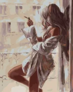 numeromaalaus-Aamun hiljaisuus-numerotaide.fi1