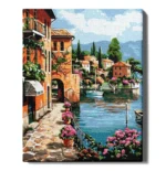 numeromaalaus-Auringon alla Positanossa-numerotaide.fi