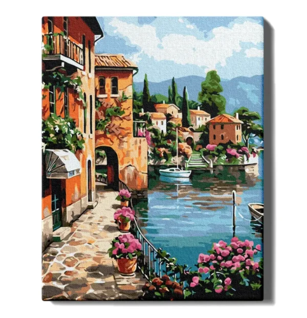 numeromaalaus-Auringon alla Positanossa-numerotaide.fi