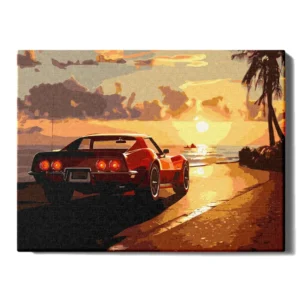 Auringonlasku rannikolla