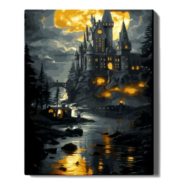 numeromaalaus-Goottilainen linna-numerotaide.fi