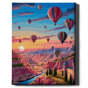 Ilmapalloja kanjonin yllä