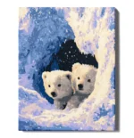 numeromaalaus-Jääkarhut-numerotaide.fi