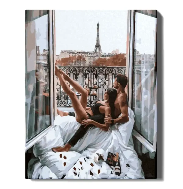 numeromaalaus-Kaksi Pariisissa-numerotaide.fi