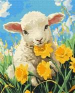 numeromaalaus-Karitsa ja narsissit-numerotaide.fi1