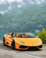 numeromaalaus-Keltainen Lamborghini-numerotaide.fi1