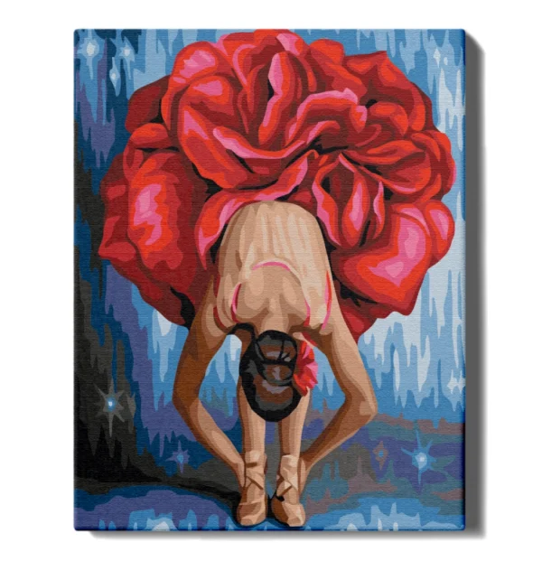 numeromaalaus-Kukka-ballerina-numerotaide.fi