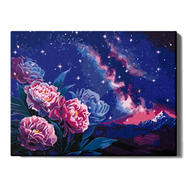 numeromaalaus-Kukkia ja tähtiä-numerotaide.fi