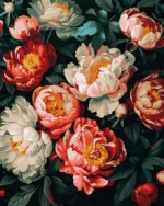 numeromaalaus-Kukkivat pionit-numerotaide.fi1