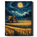 numeromaalaus-Kultainen yö-numerotaide.fi