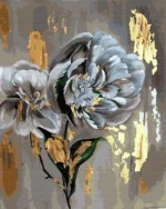 numeromaalaus-Kultaiset kukat-numerotaide.fi1