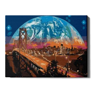 Kuu San Franciscon yllä