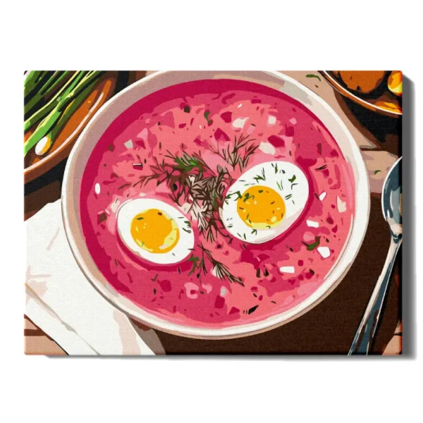 numeromaalaus-Kylmä borssikeitto-numerotaide.fi