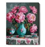 numeromaalaus-Lempeät pionit-numerotaide.fi