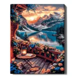 numeromaalaus-Lepää vuorilla-numerotaide.fi