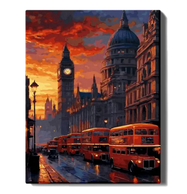 numeromaalaus-Lontoo pimeän jälkeen-numerotaide.fi