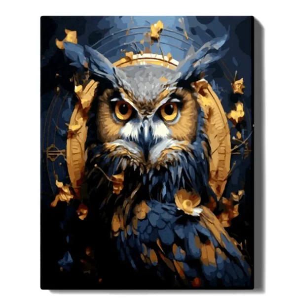 numeromaalaus-Pöllö-numerotaide.fi