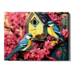 numeromaalaus-Tissit pesässä-numerotaide.fi