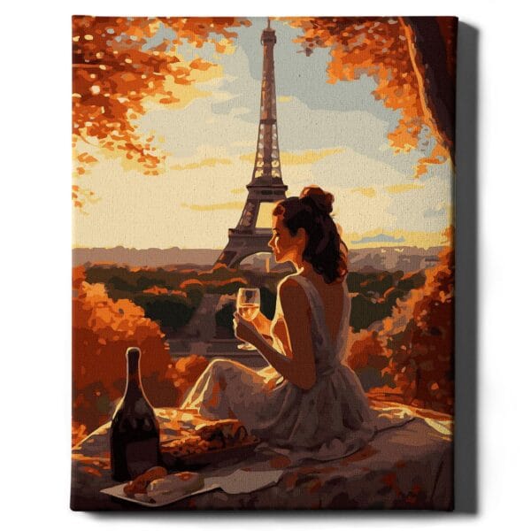 numeromaalaus-Tyttö Pariisissa-numerotaide.fi