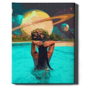 Tyttö uima-altaassa