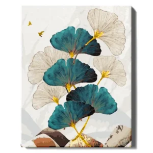 Valkoisia ja sinisiä kukkia