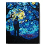 numeromaalaus-Van Gogh yöllä-numerotaide.fi