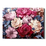 numeromaalaus-Värikkäät pionit-numerotaide.fi