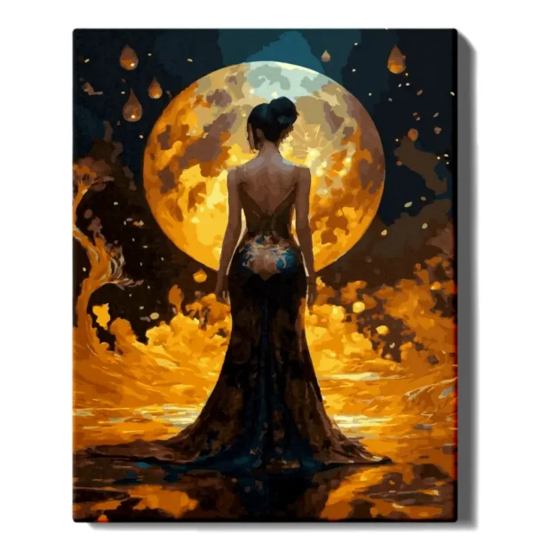 numeromaalaus-Yön nainen-numerotaide.fi