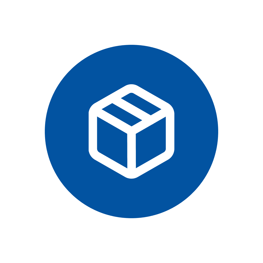 Pakkaus-ikoni, joka symboloi tilauksen tekemistä.