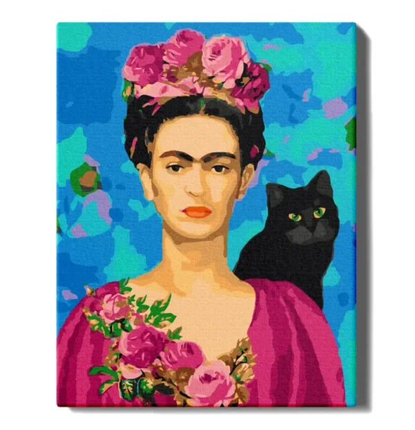 numeromaalaus-Frida-ja-kissa-numerotaide_