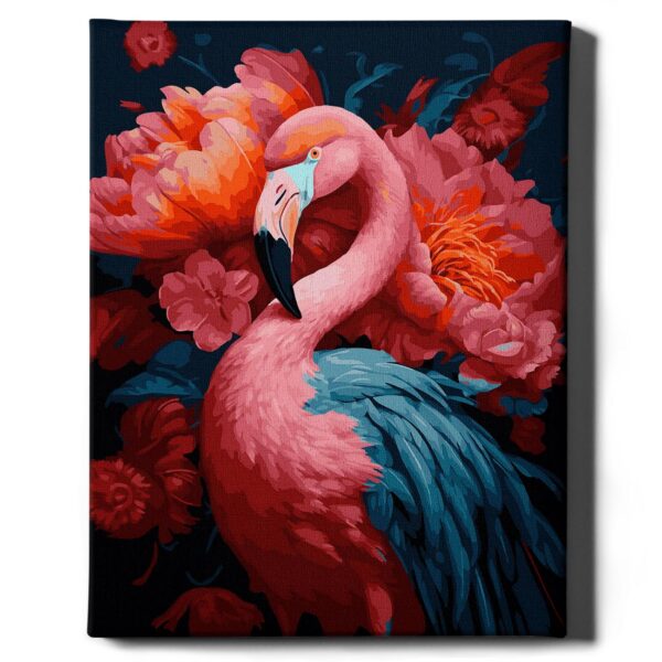 numeromaalaus-Vaaleanpunainen-flamingo-numerotaide_